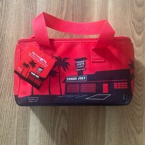 Trader Joe’s mini cooler bag insulated red